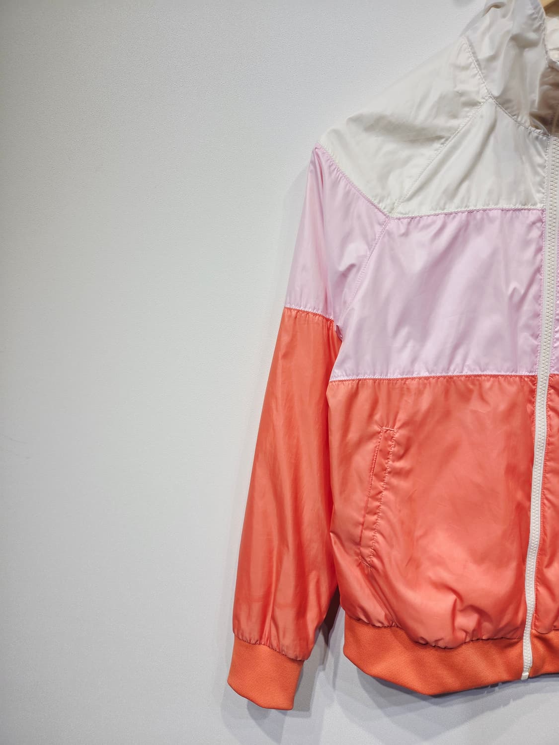 아디다스 컬러블록 바람막이 핑크 오렌지_90 상품이미지3