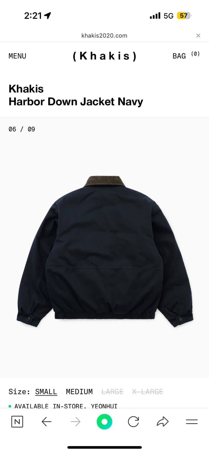 카키스 harbor down jacket 네이비 상품이미지5