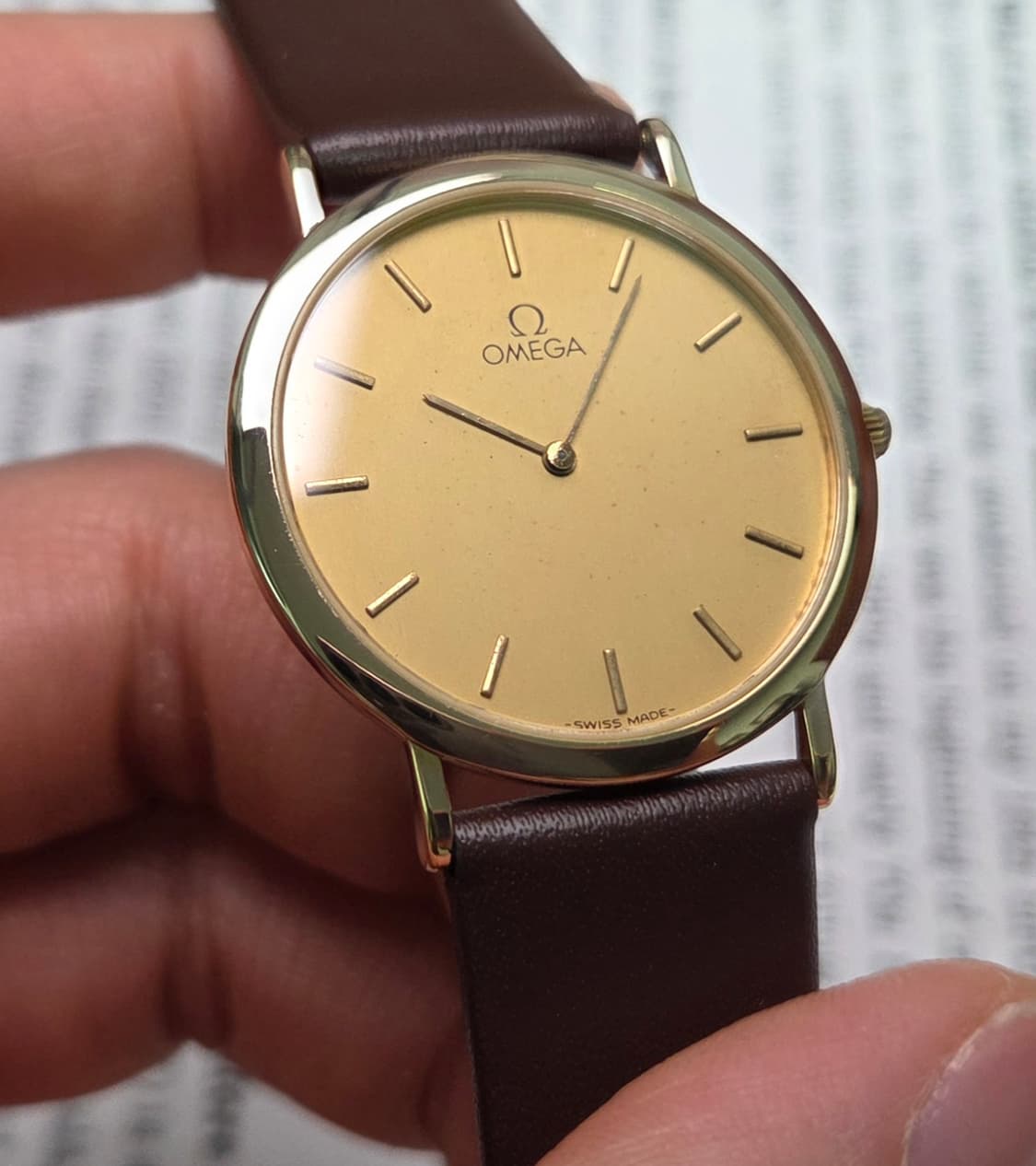 빈티지 오메가 드빌 오리지널 샴골판 논데이트 슬림쿼츠 (일자형 러그 ve 상품이미지5