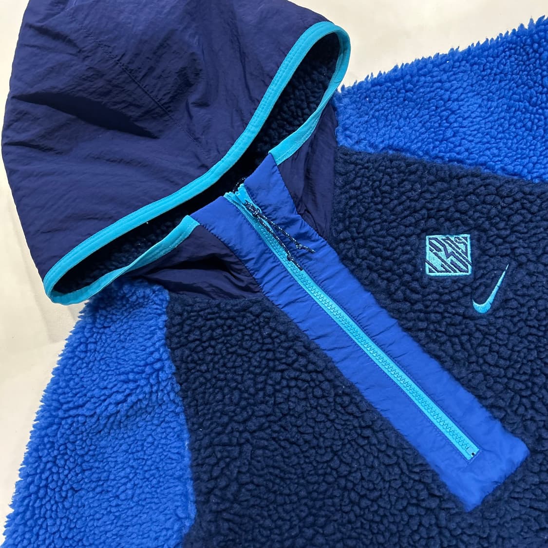 [M] 나이키 잉글랜드 루즈핏 후리스 후드 아노락 블루 B94 상품이미지3
