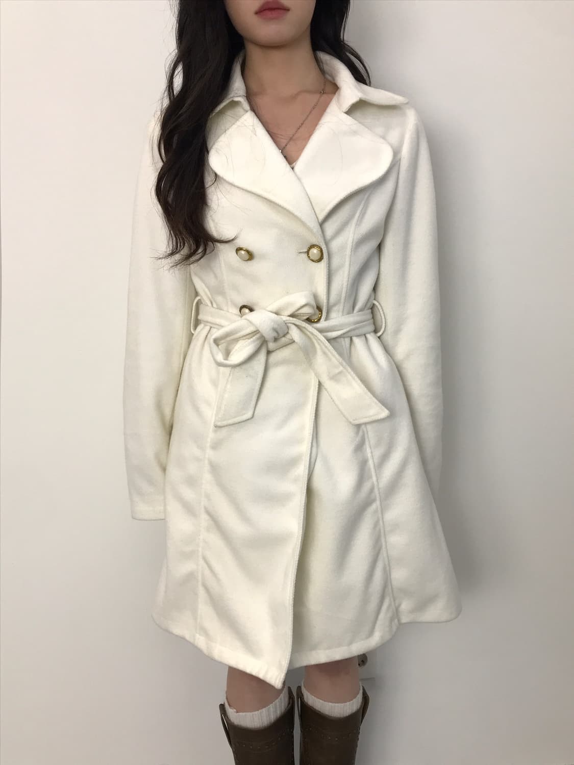 LIZ LISA Double-Breasted Belted Coat 상품이미지2