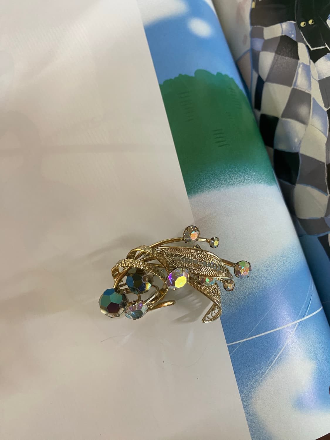 크리스탈 컷팅 수입 브로치 상품이미지1