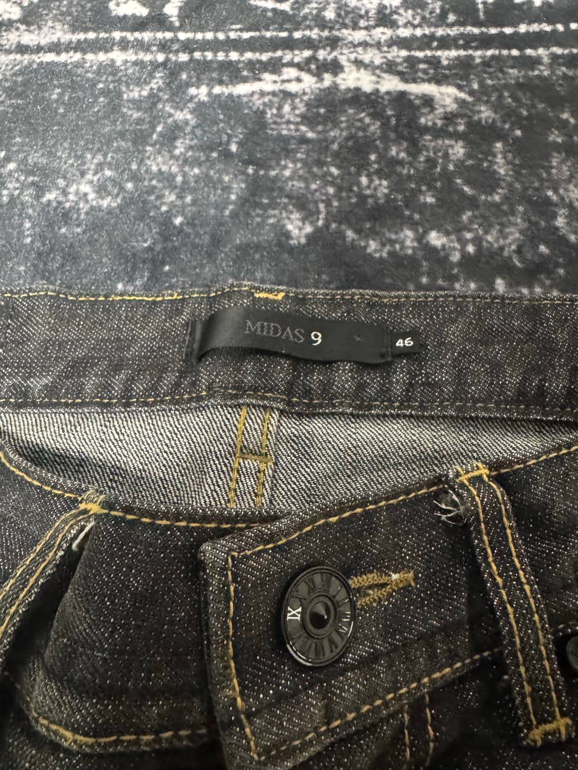 Midas Black denim washed jeans 상품이미지4