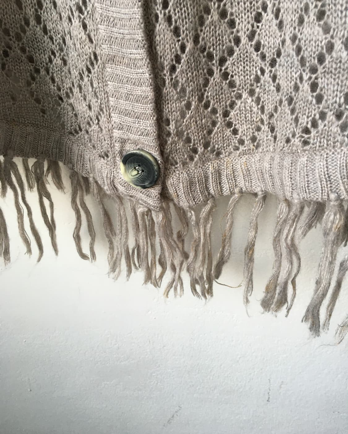 Pom pom snow pattern fringe hood cape 상품이미지4