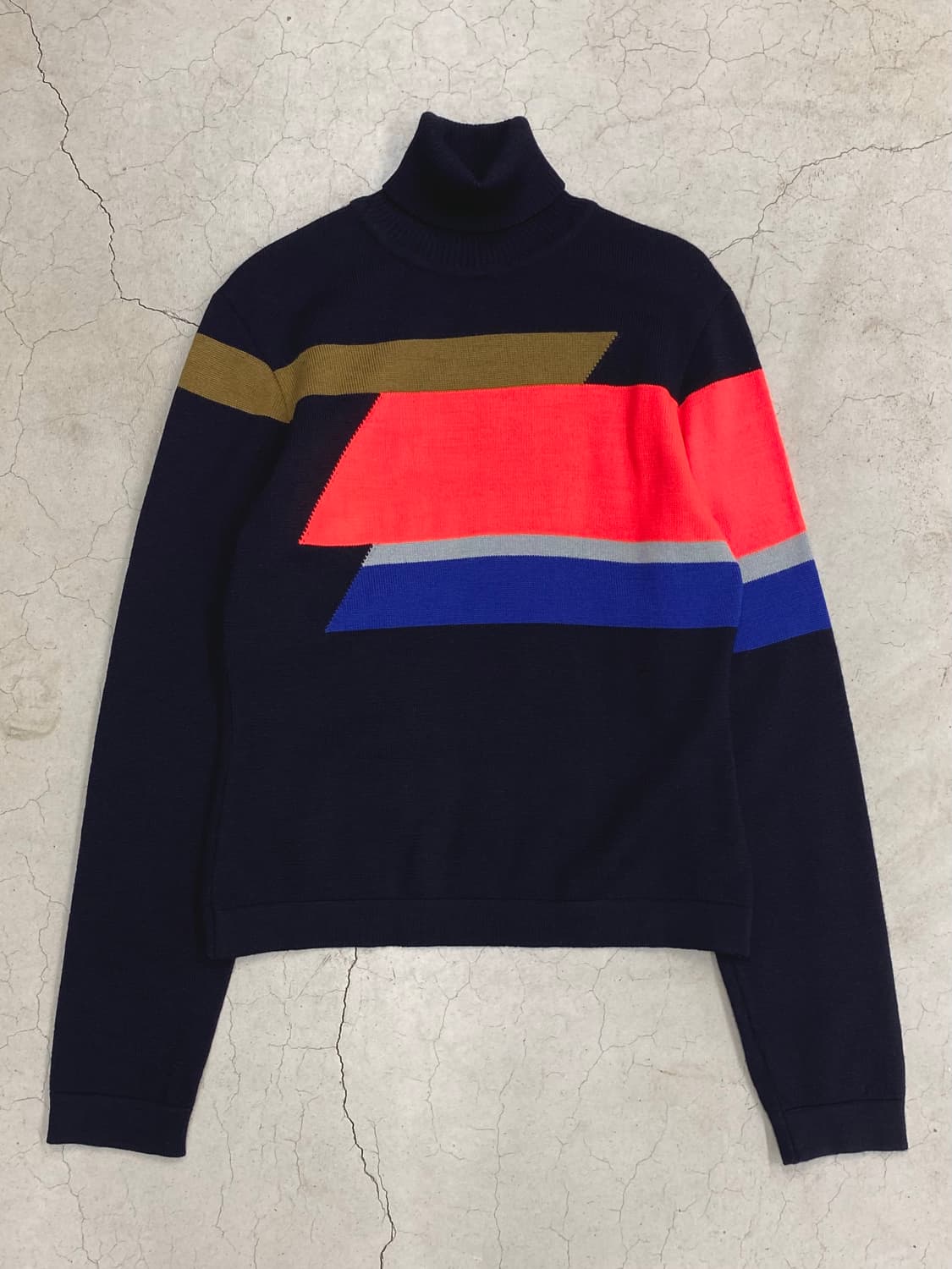 딕 비켐버그 컬러 블록 터틀넥 스웨터 상품이미지1