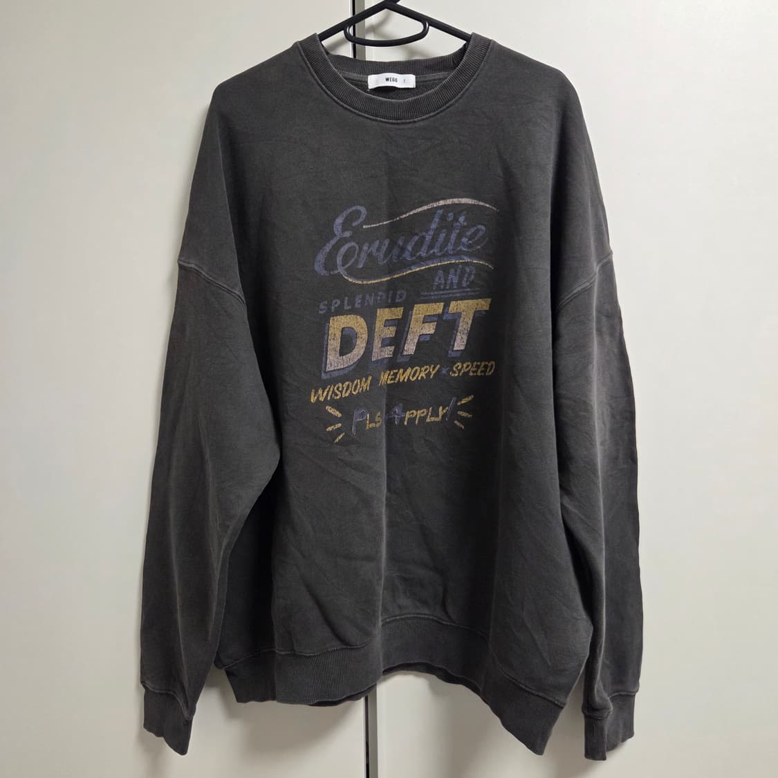 Wego 일본 피그먼트 맨투맨 티셔츠 Free 상품이미지1