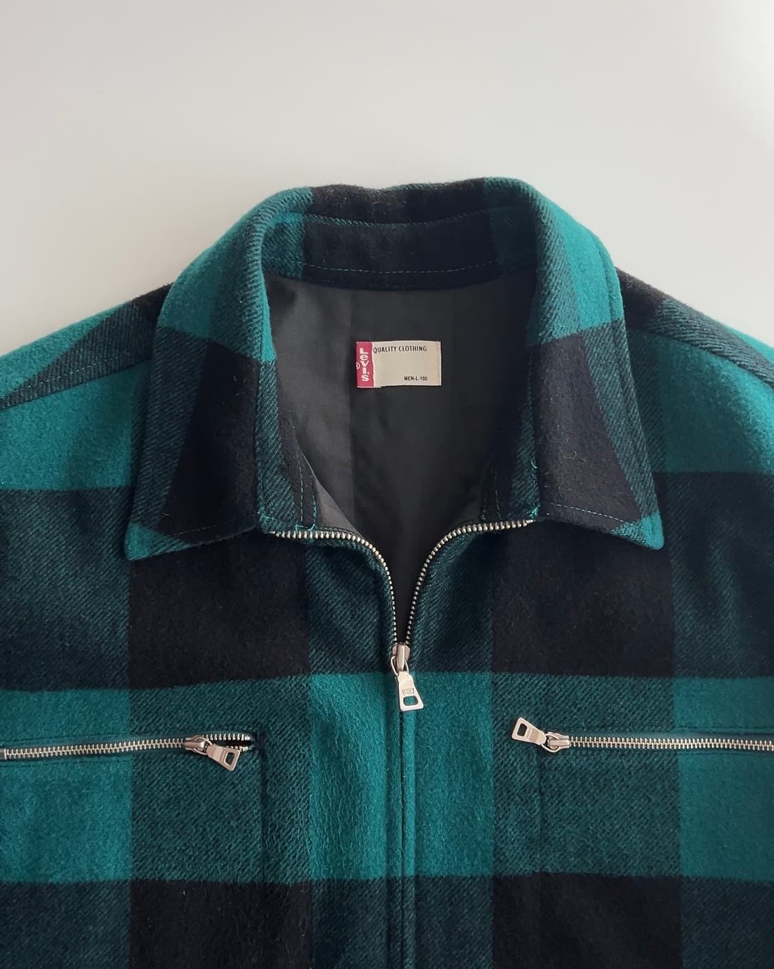 리바이스 울 체크 집업 자켓 100 상품이미지3