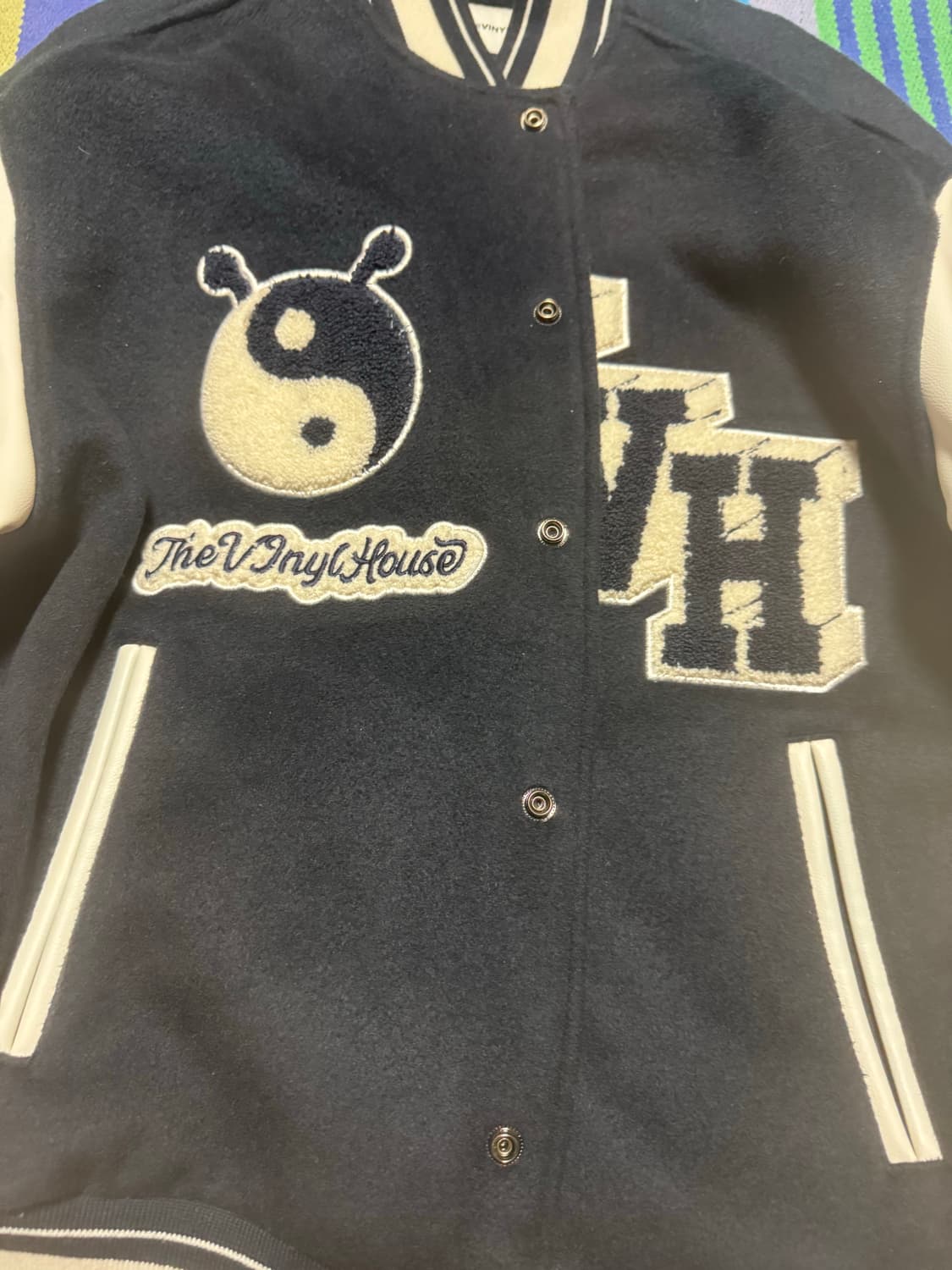 더바이닐하우스 바시티 자켓 (네이비, size:m) 상품이미지1