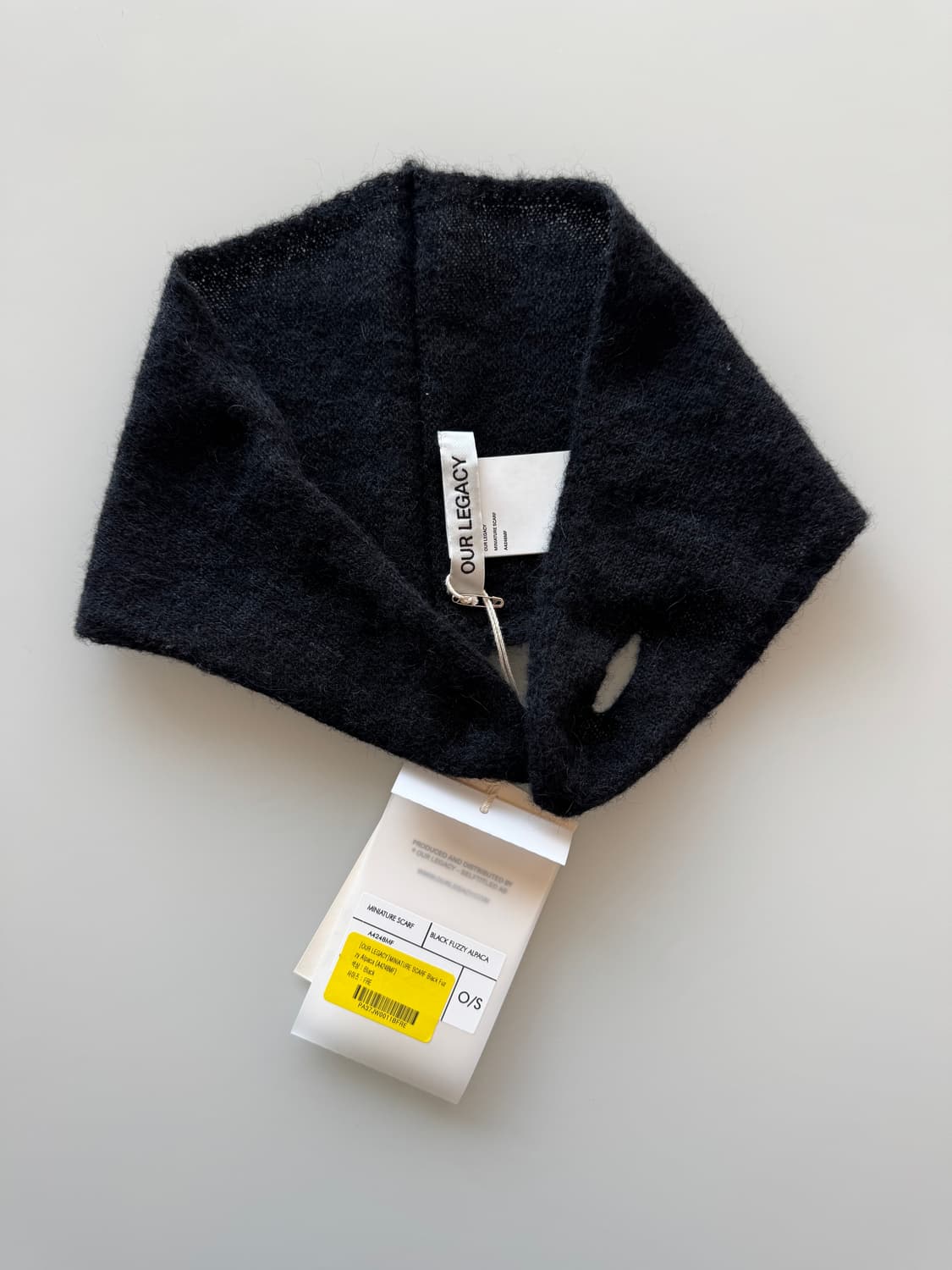 아워레가시 미니어쳐 스카프 블랙 알파카 상품이미지5