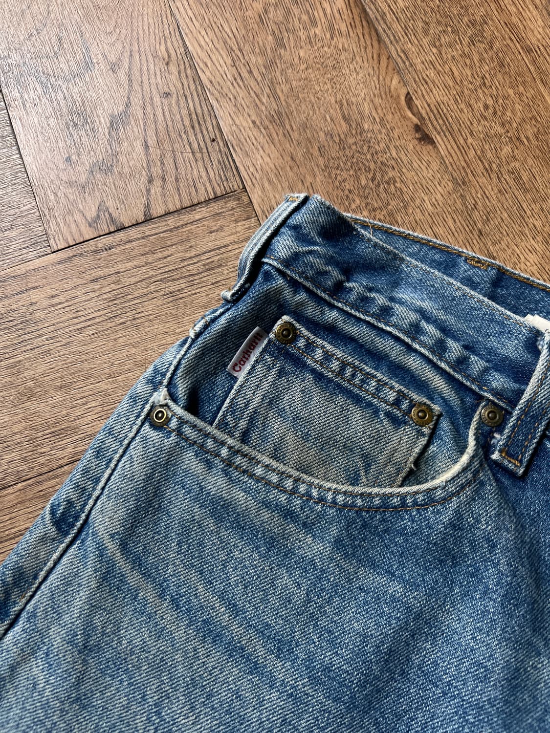 [32]칼하트 USA 빈티지 워싱 워크 데님 팬츠 상품이미지4