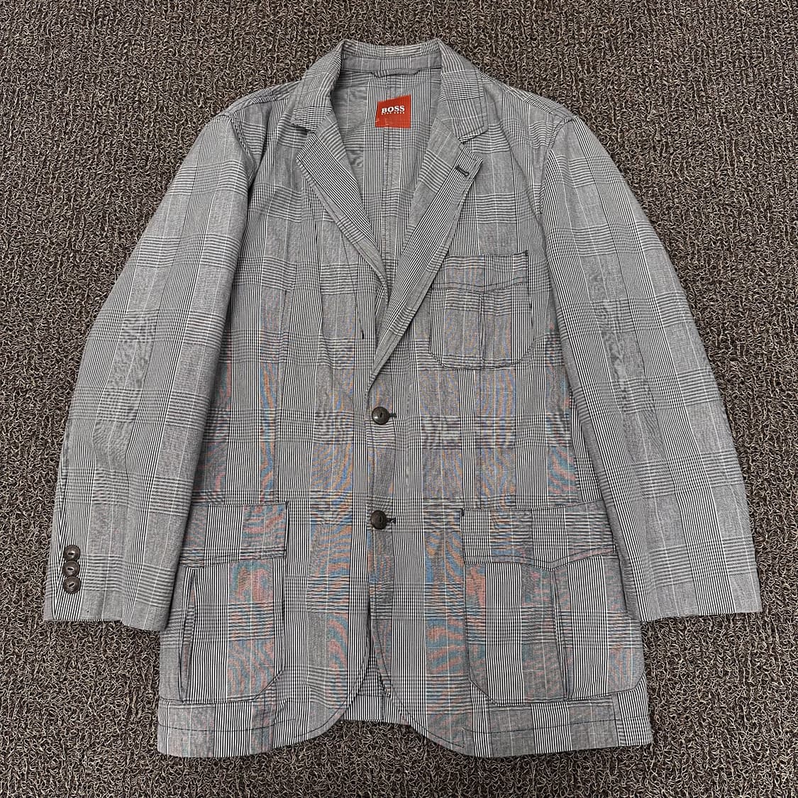 HUGO BOSS 휴고보스 체크 패턴 블레이져 자켓 상품이미지1