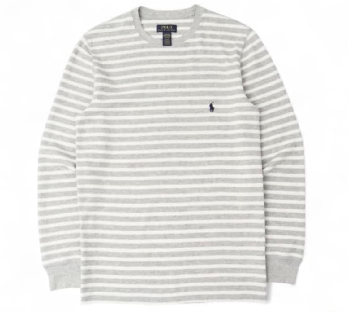 @구해요@ 폴로 랄프로렌 그레이 스트라이프 와플 롱슬리브 상품이미지1