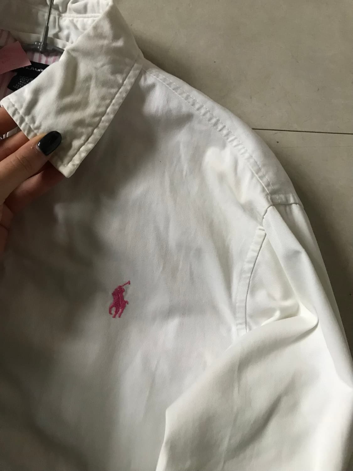 폴로 화이트 핑크포니 블루종 상품이미지9