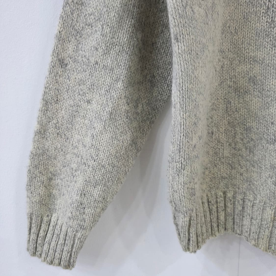 울 100% 일본빈티지 슈팅패치 니트 상품이미지4