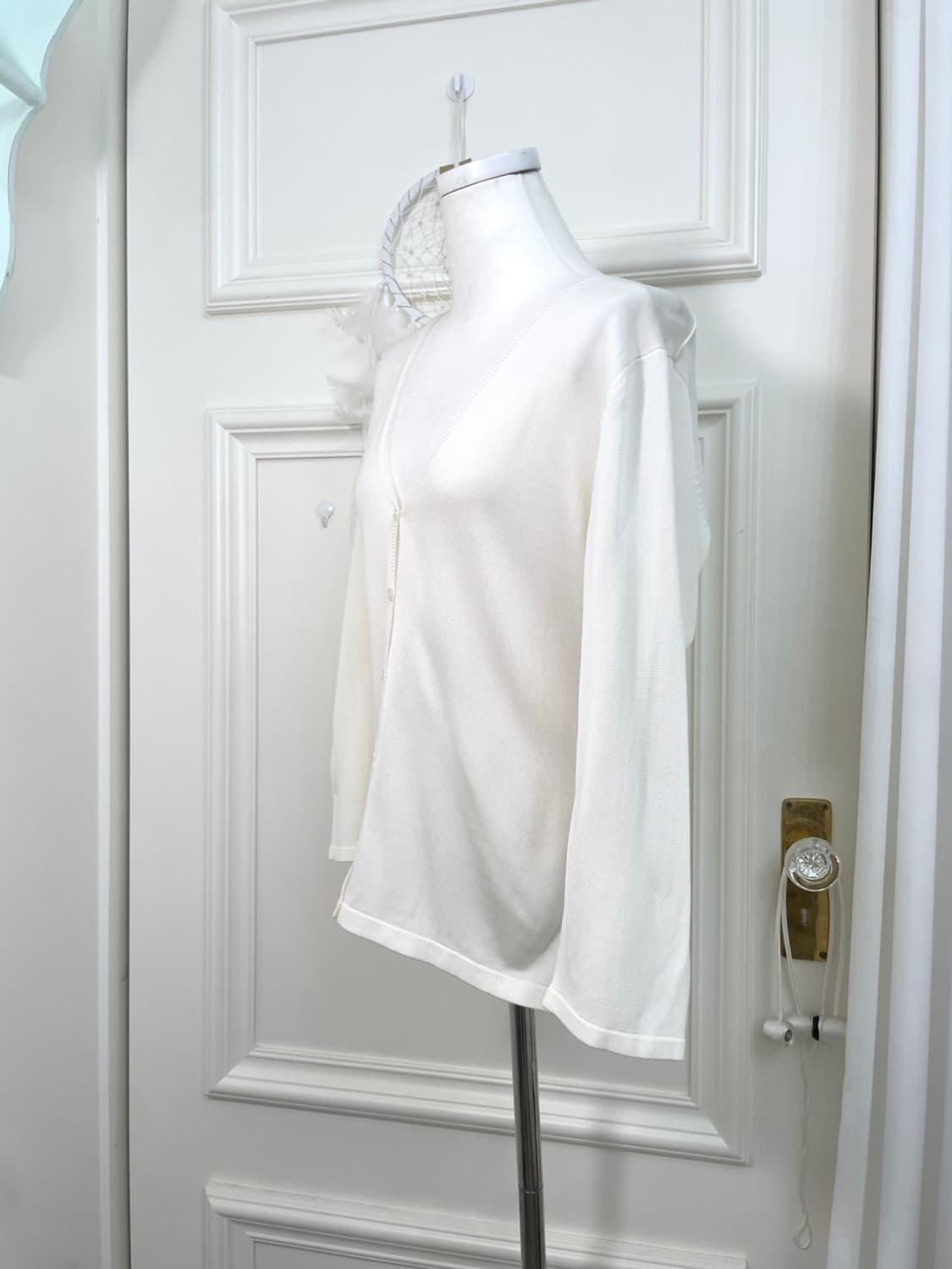 white basic fit cardigan(size-L) 상품이미지2