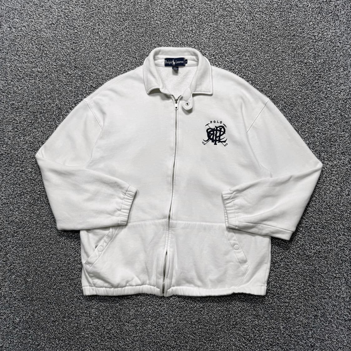 Name : 폴로 랄프로렌 시그니처로고 화이트컬러 스웻집업 :)  상품이미지1