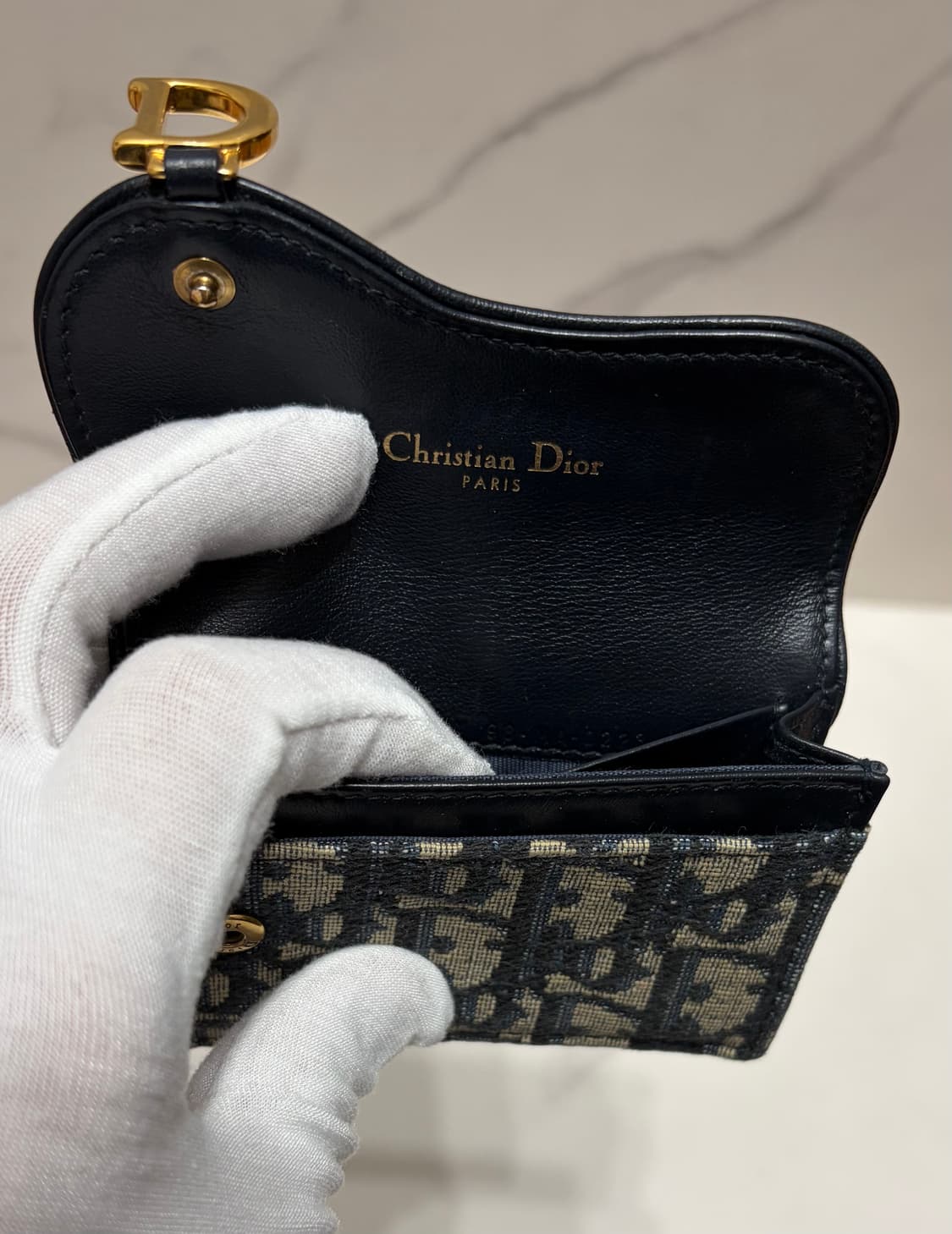 [정품] 디올 오블리크 새들 카드지갑 단품 상품이미지4