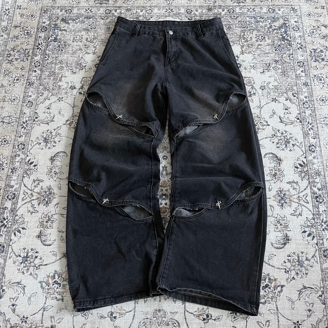 빈티지 트임 절개 디테일 데님팬츠 상품이미지1