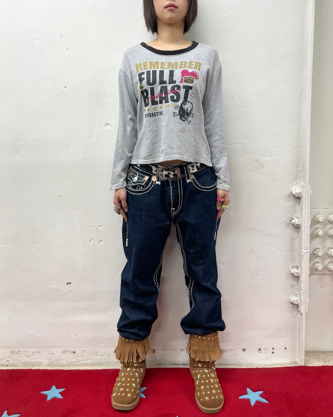 Skull Heart Grey Long Sleeve 상품이미지4