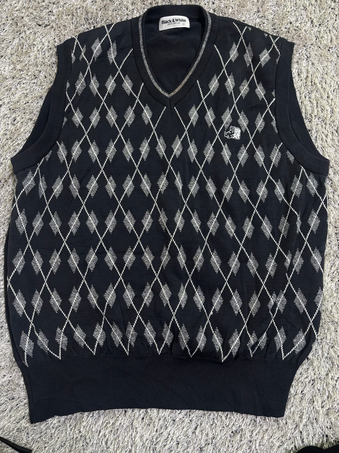 일제 BLACK & WHITE 니트 베스트 사이즈 105-110 상품이미지1