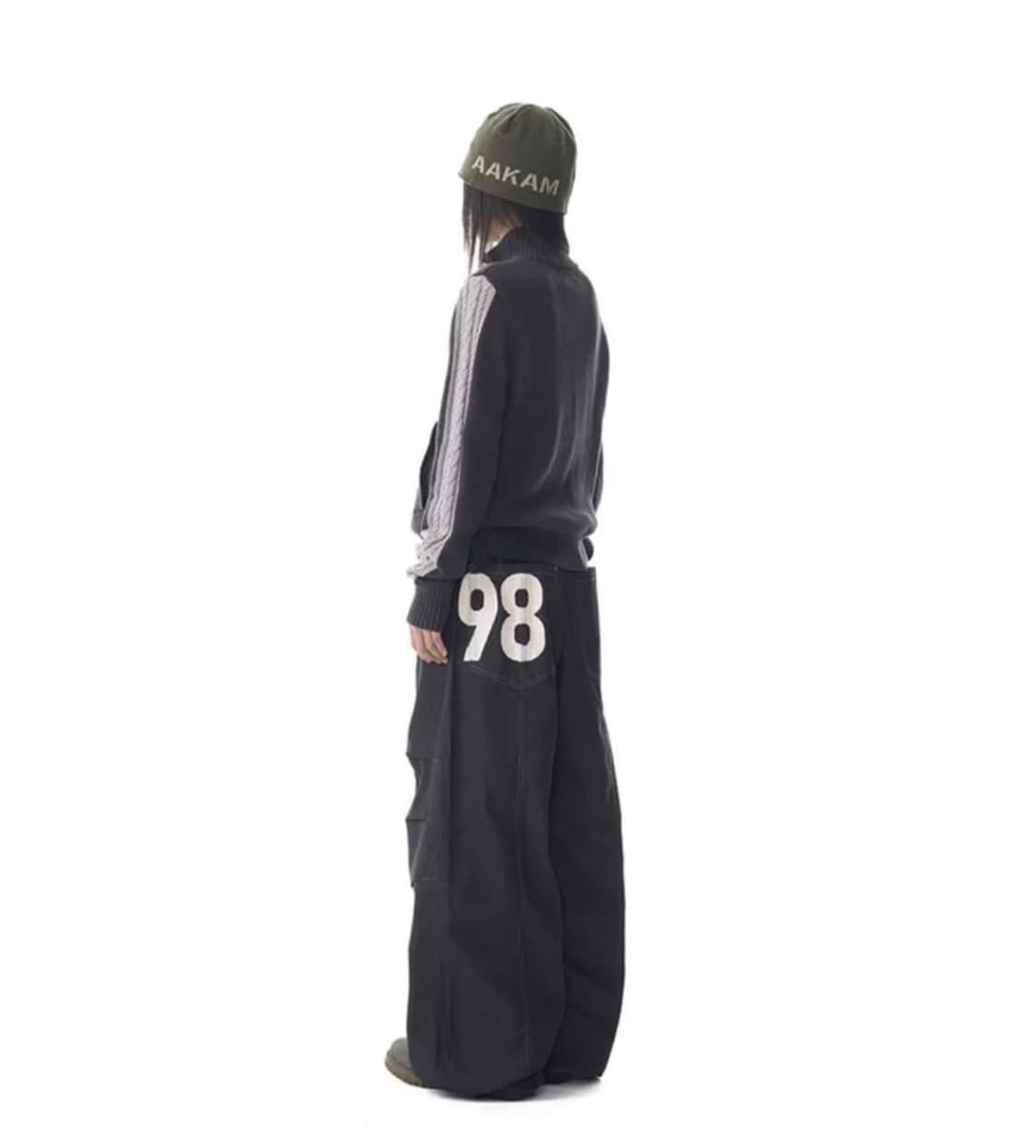 아캄 98 핀턱 데님 팬츠 새상품 상품이미지1