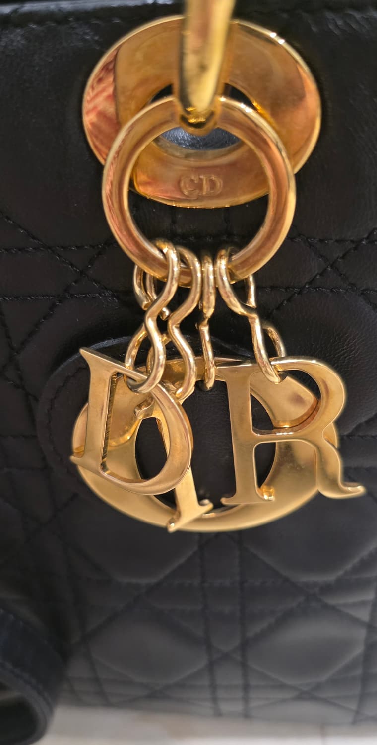 디올 블랙 램스킨 레이디백 상품이미지8