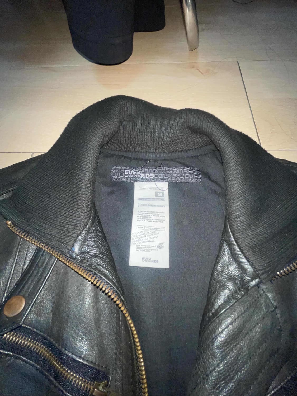 Slim fit leather jacket vintage 상품이미지5