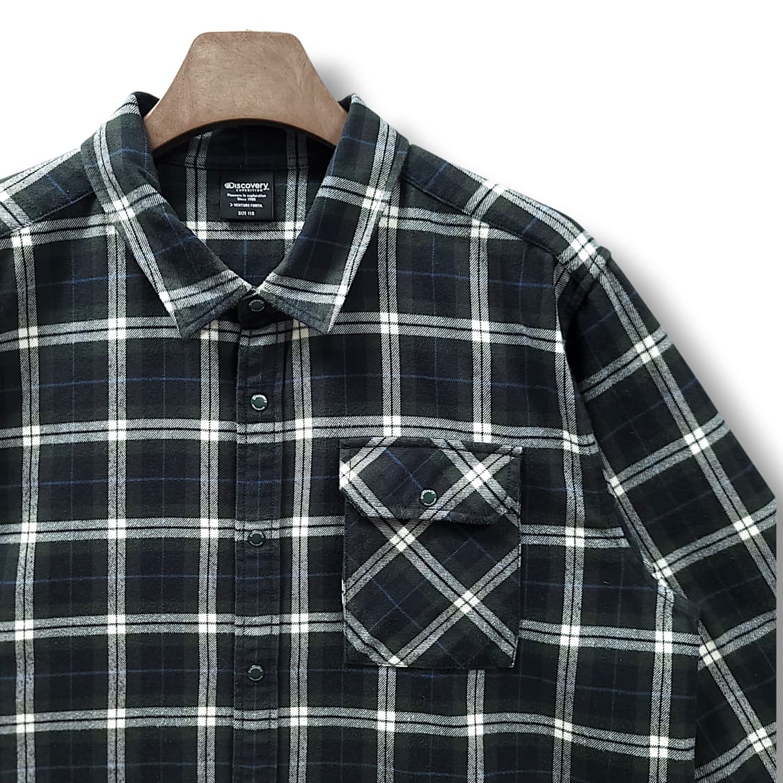 [110] 디스커버리 멀티컬러체크 코튼 폴리 혼방 긴팔셔츠 상품이미지4