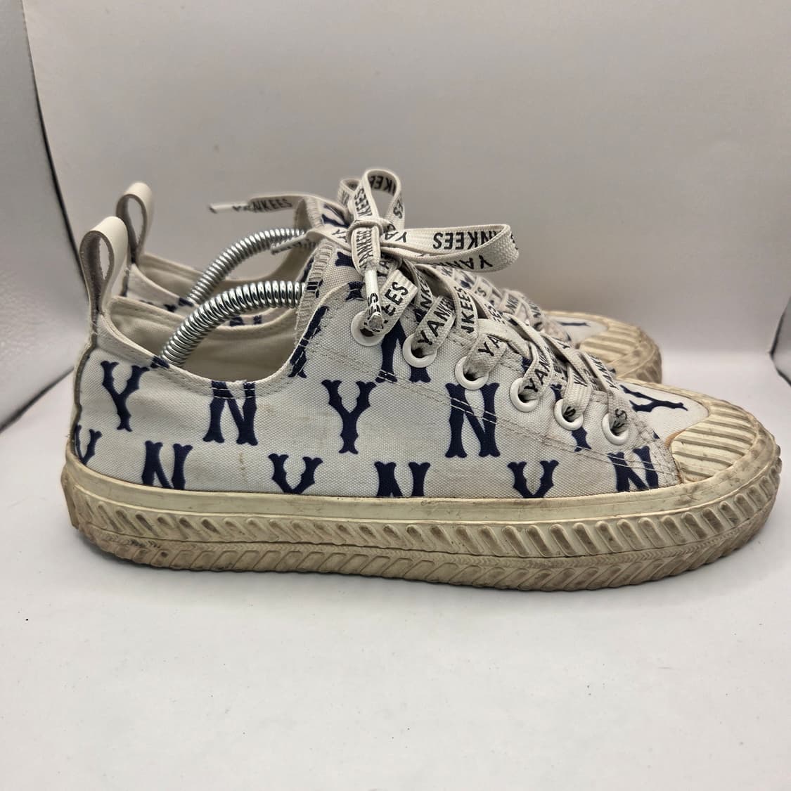 240 MLB 플레이볼 클래식 모노그램 운동화 스니커즈 화이트 블루 상품이미지3