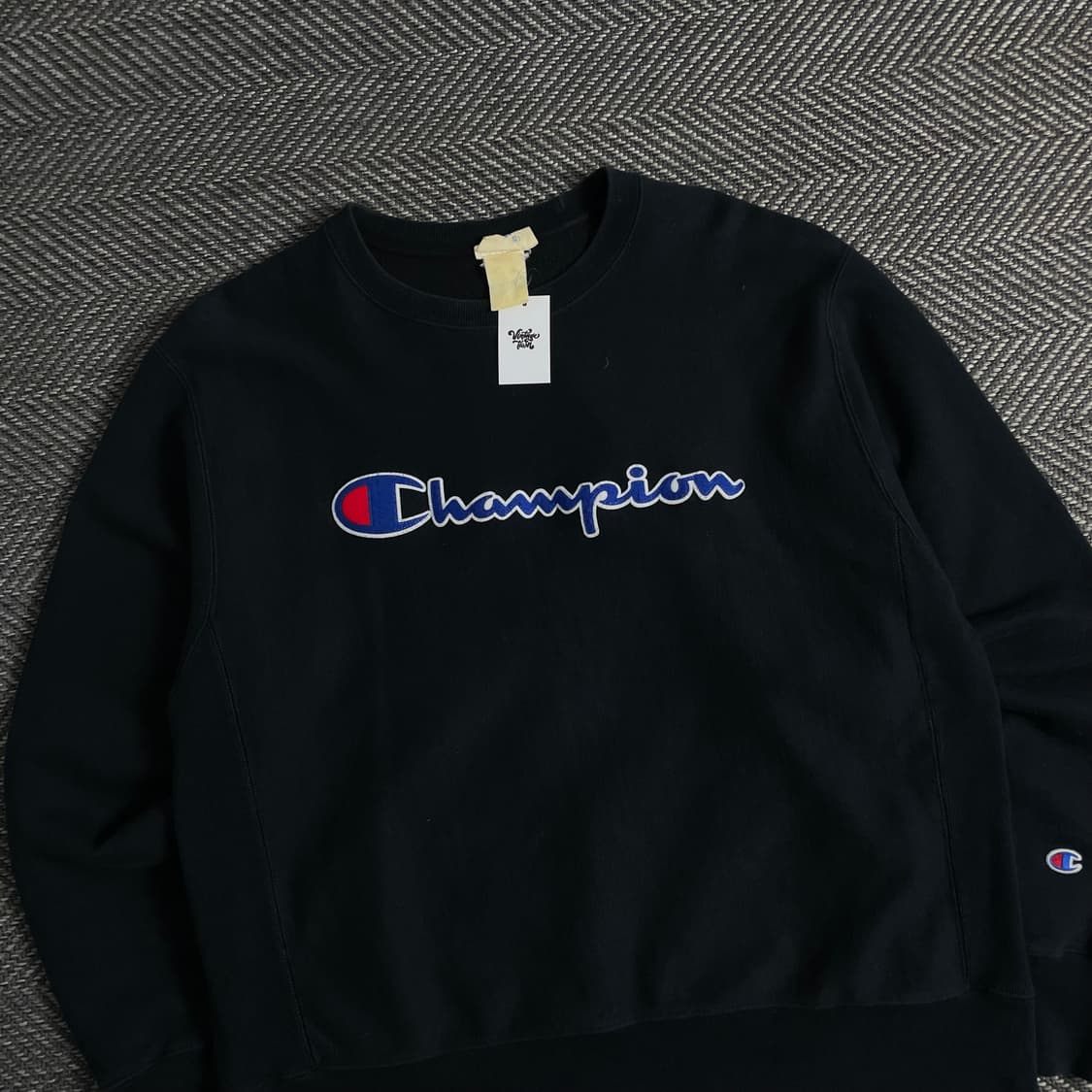 챔피온 리버스위브 빅로고 블랙 스웻 셔츠 y 3223 상품이미지1