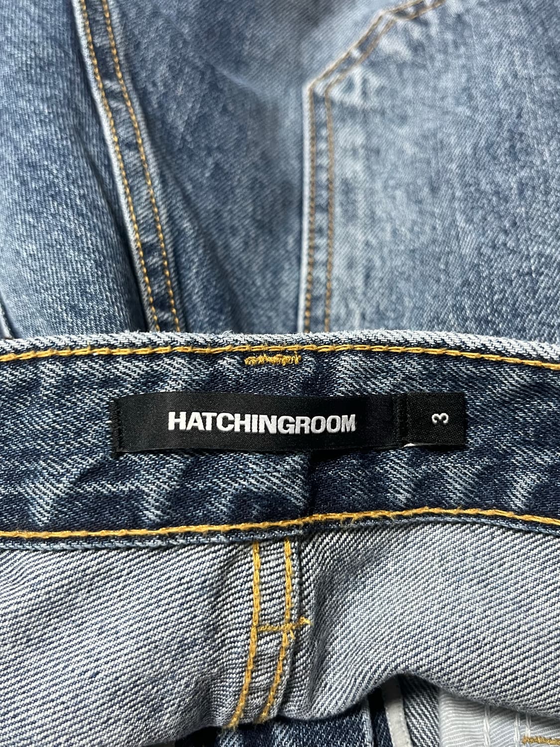 해칭룸 와이드커브진 워시드 블루 상품이미지4