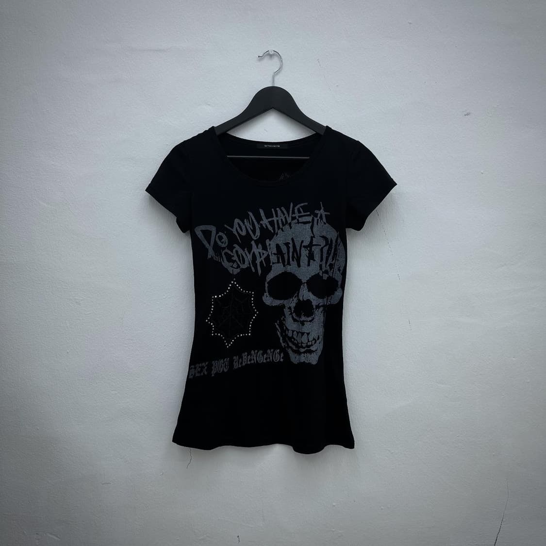skull spider web detail short 상품이미지5