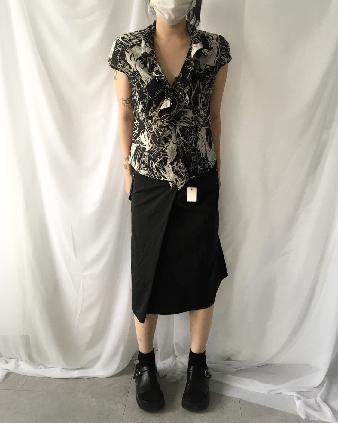 Pattern point blouse 상품이미지5