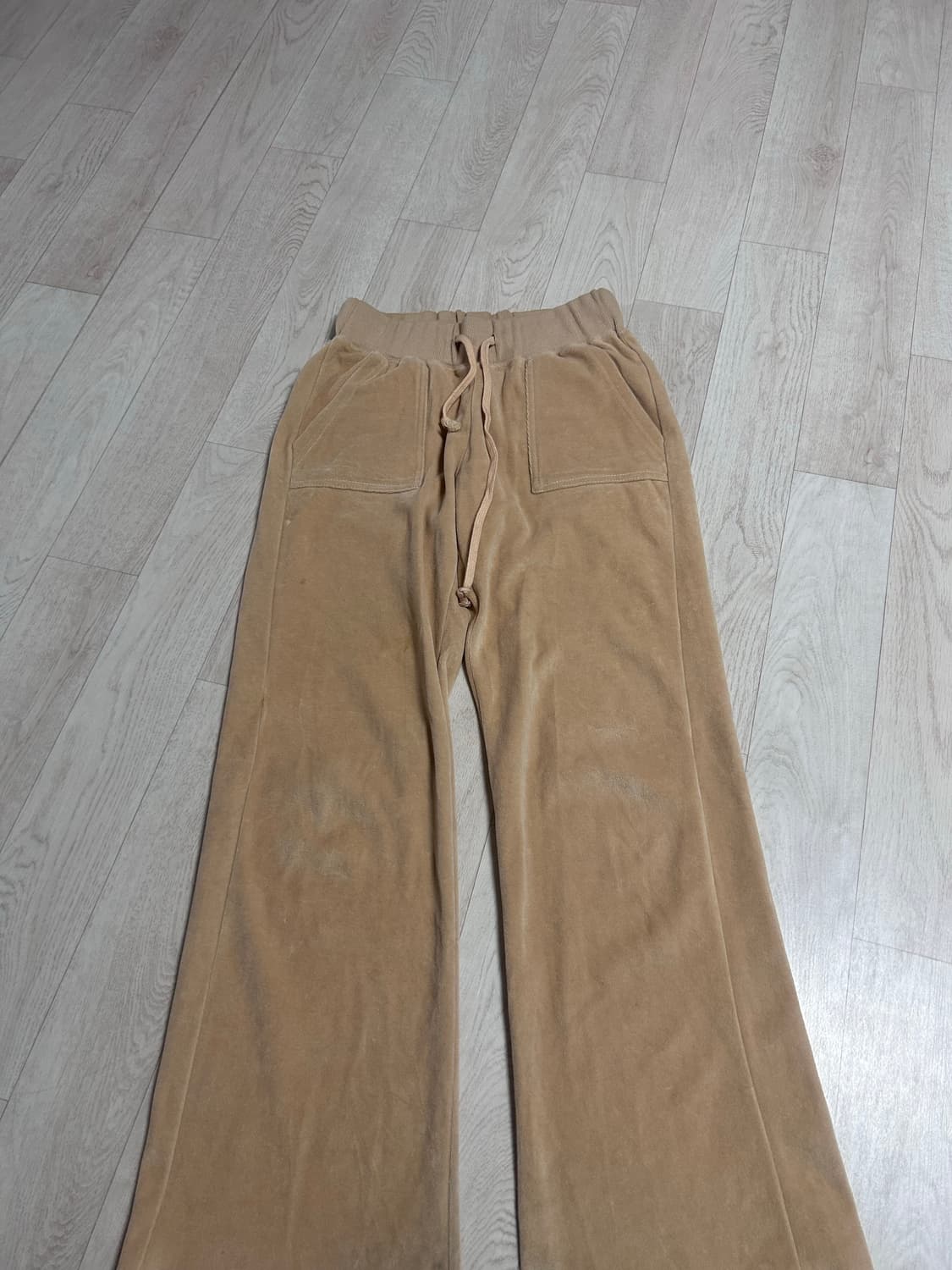 탠저 tanger y2k 벨벳 벨루아 팬츠 누드 m 사이즈 상품이미지3