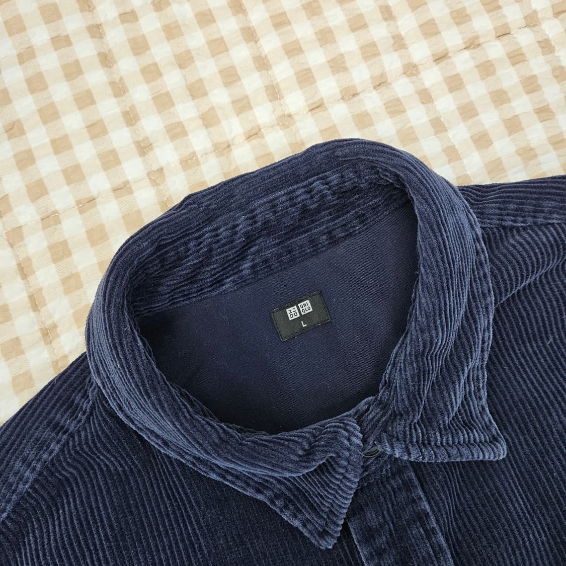 유니클로 골덴 셔츠 남방 남자100~105 상품이미지2