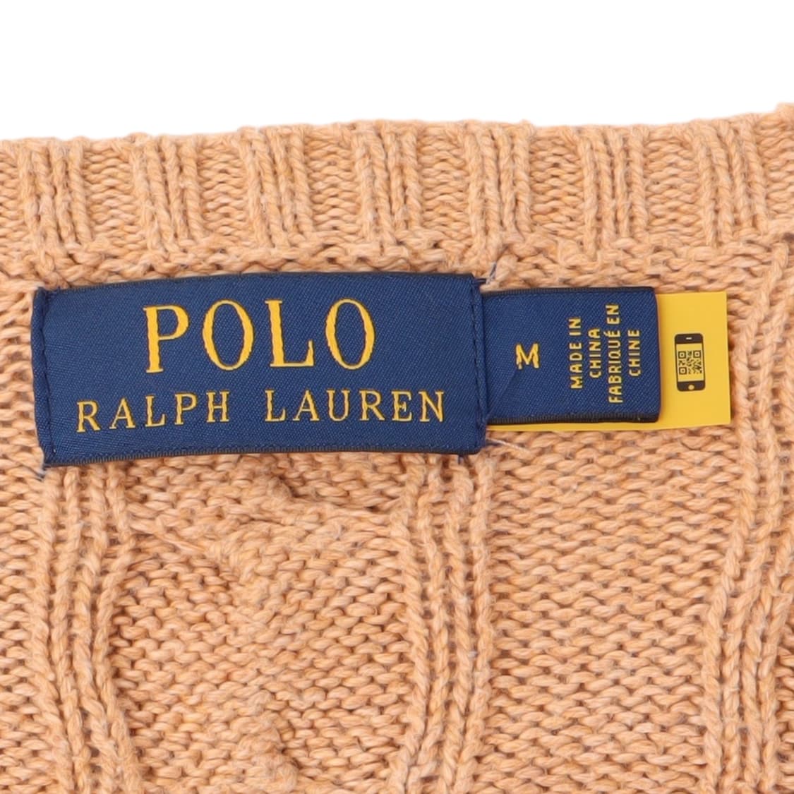 폴로 랄프로렌 신형 QR 베이지 코튼 케이블 니트 상품이미지8