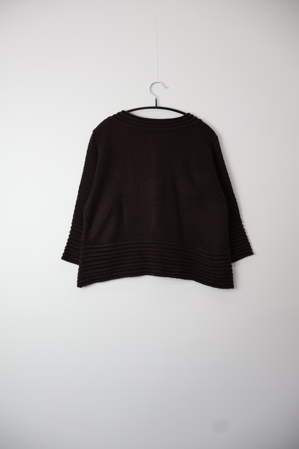 Jpn Dark Brown Textured Knit Cardigan  상품이미지4