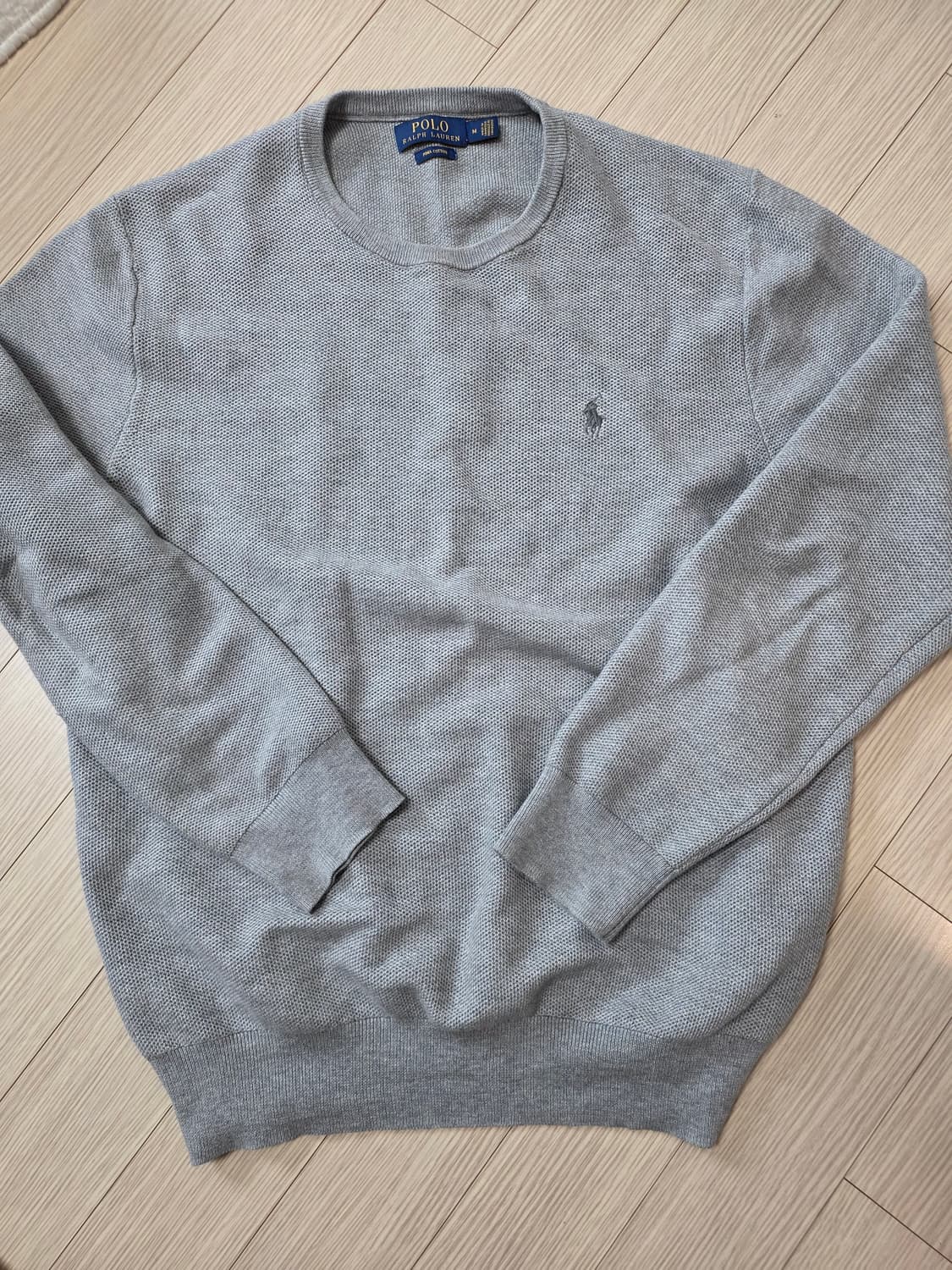 폴로 피마코튼 니트 그레이 M(100-105) 상품이미지1