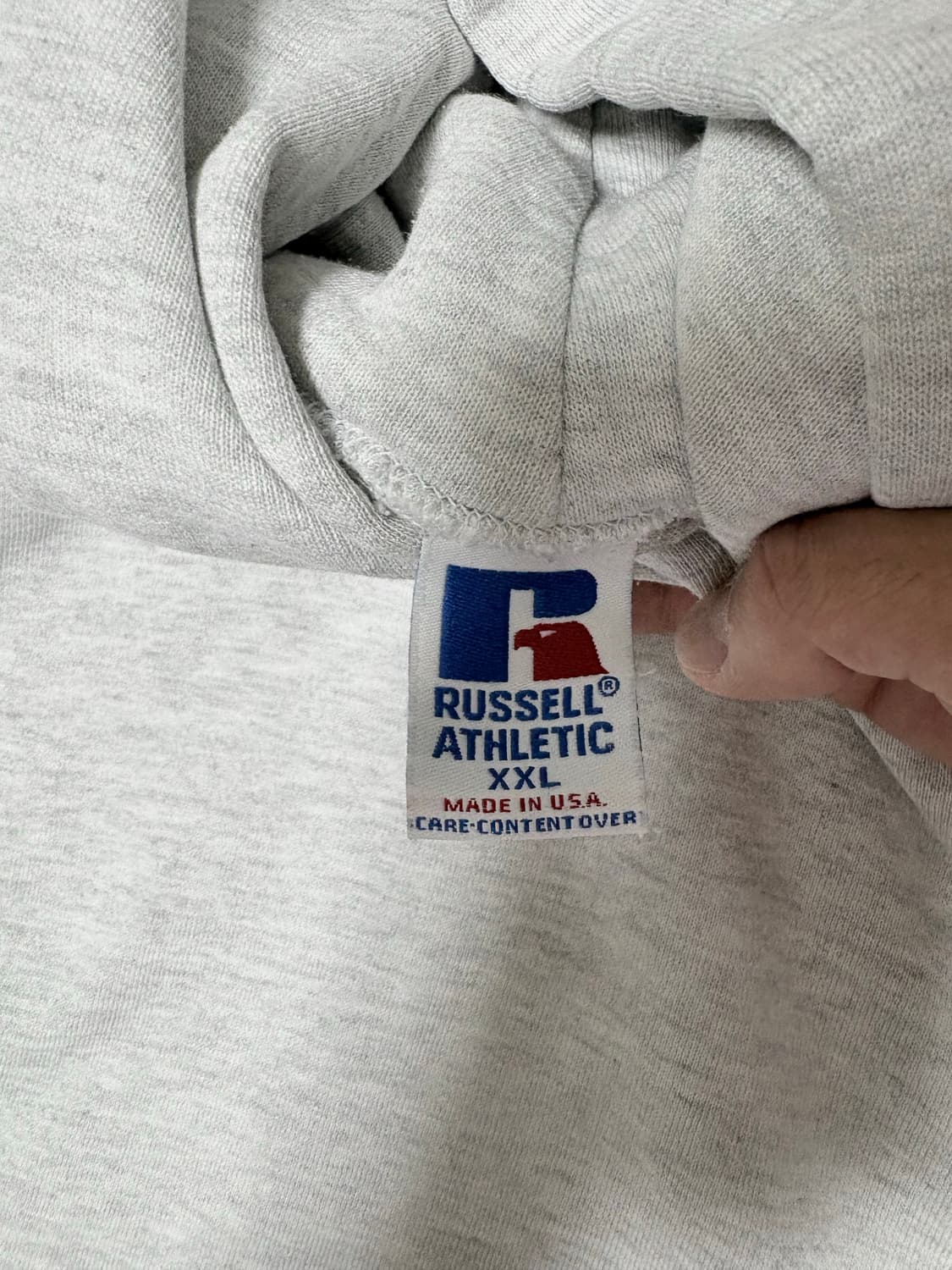 90’s russell 러셀 후드티 그레이 2xl made in usa 상품이미지6