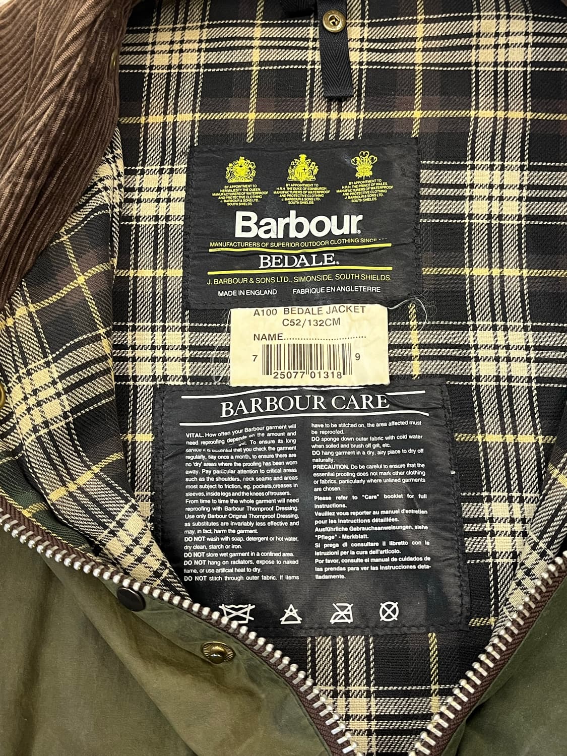 바버 왁스 자켓 카키  #csz1853 상품이미지3