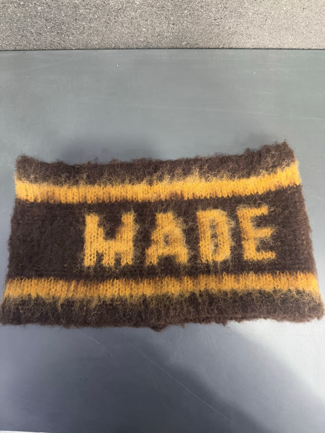 휴먼 메이드 쉐기 니트 로고 밴드 브라운 상품이미지3