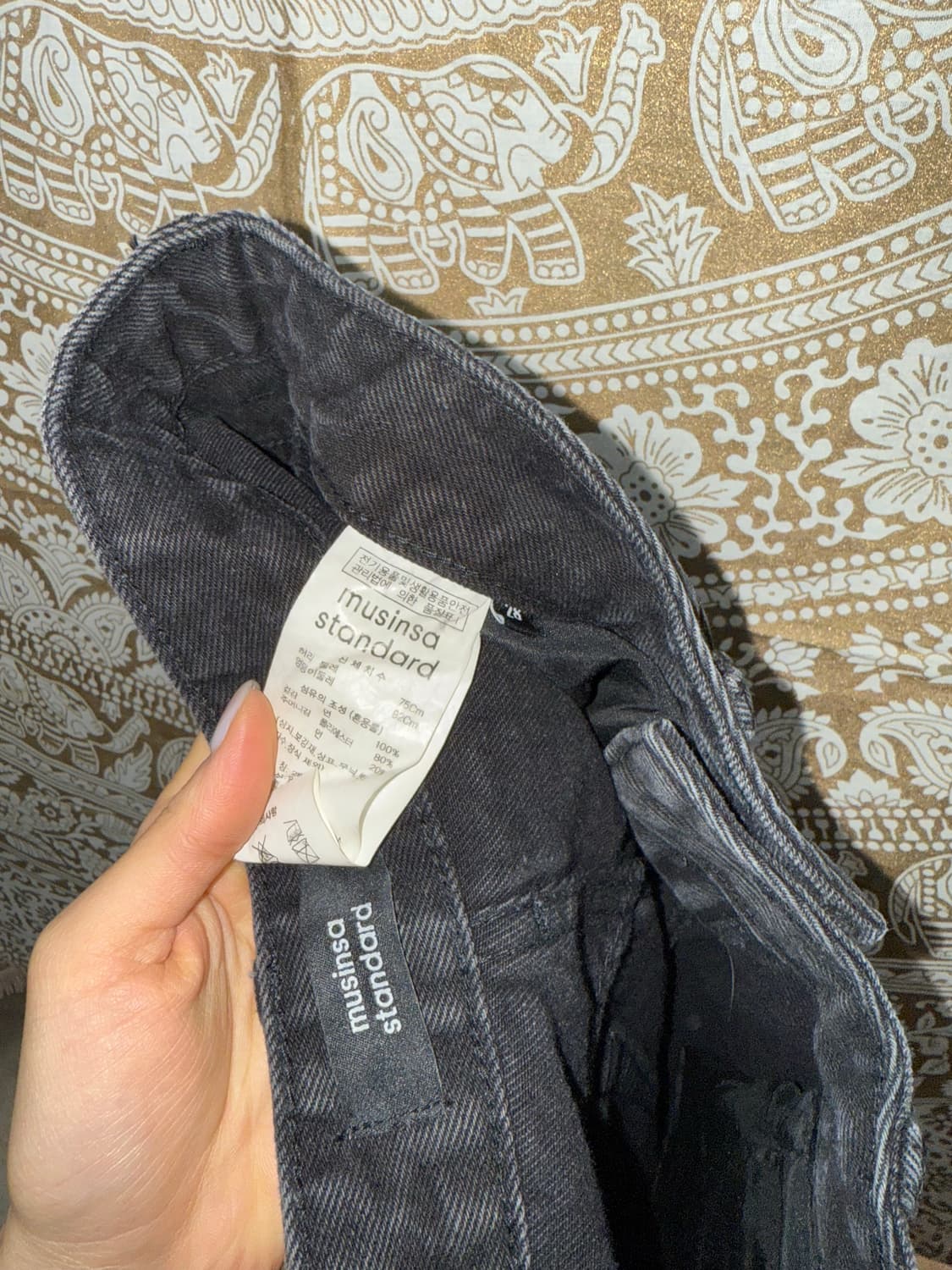 무신사스탠다드 흑청 데님팸츠  상품이미지6