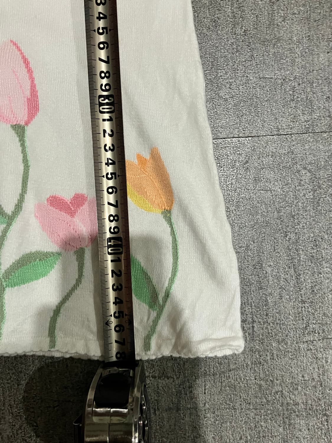 일본빈티지 Familiar 하구미모리걸 플라워 슬리브리스 나시탑 상품이미지3
