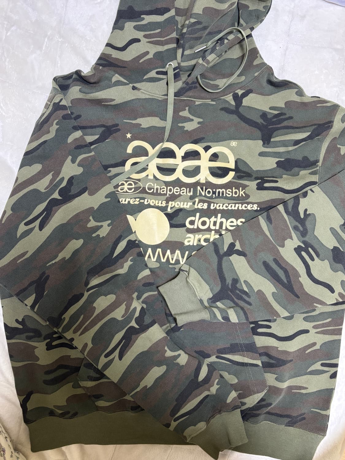 aeae 웹 로고 후드티 카모 상품이미지2