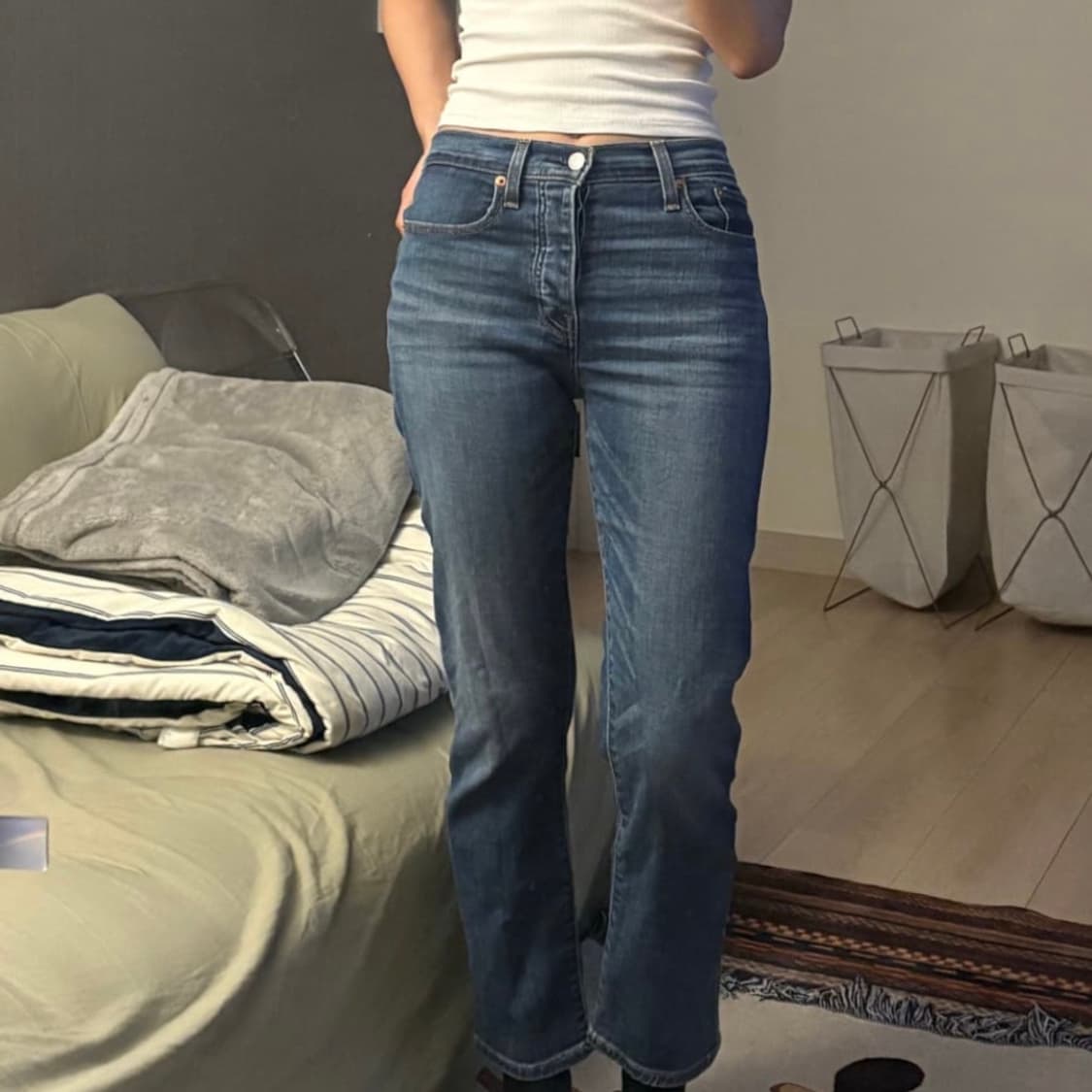 Levi’s 리바이스 스트레이트핏 중청 데님팬츠 상품이미지1