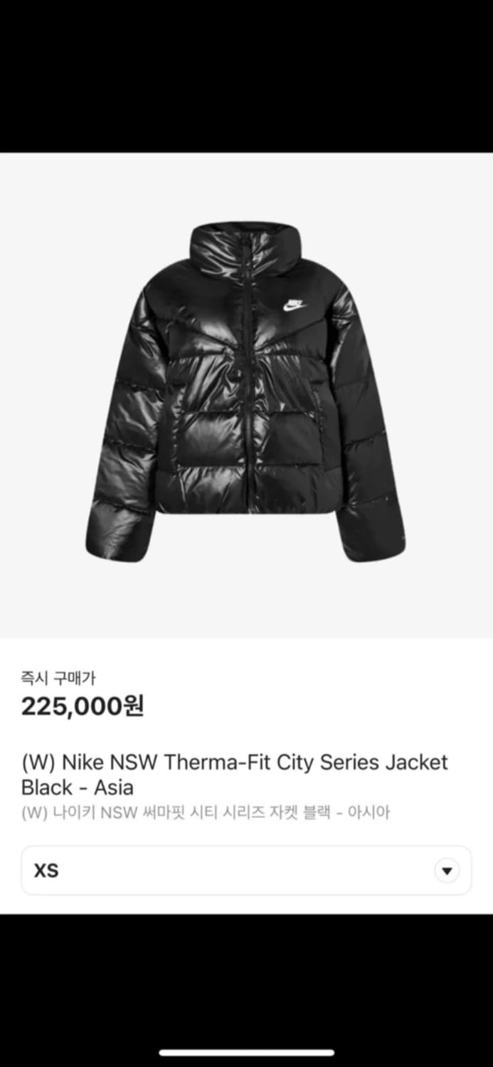 나이키 여성 패딩 블랙 상품이미지4