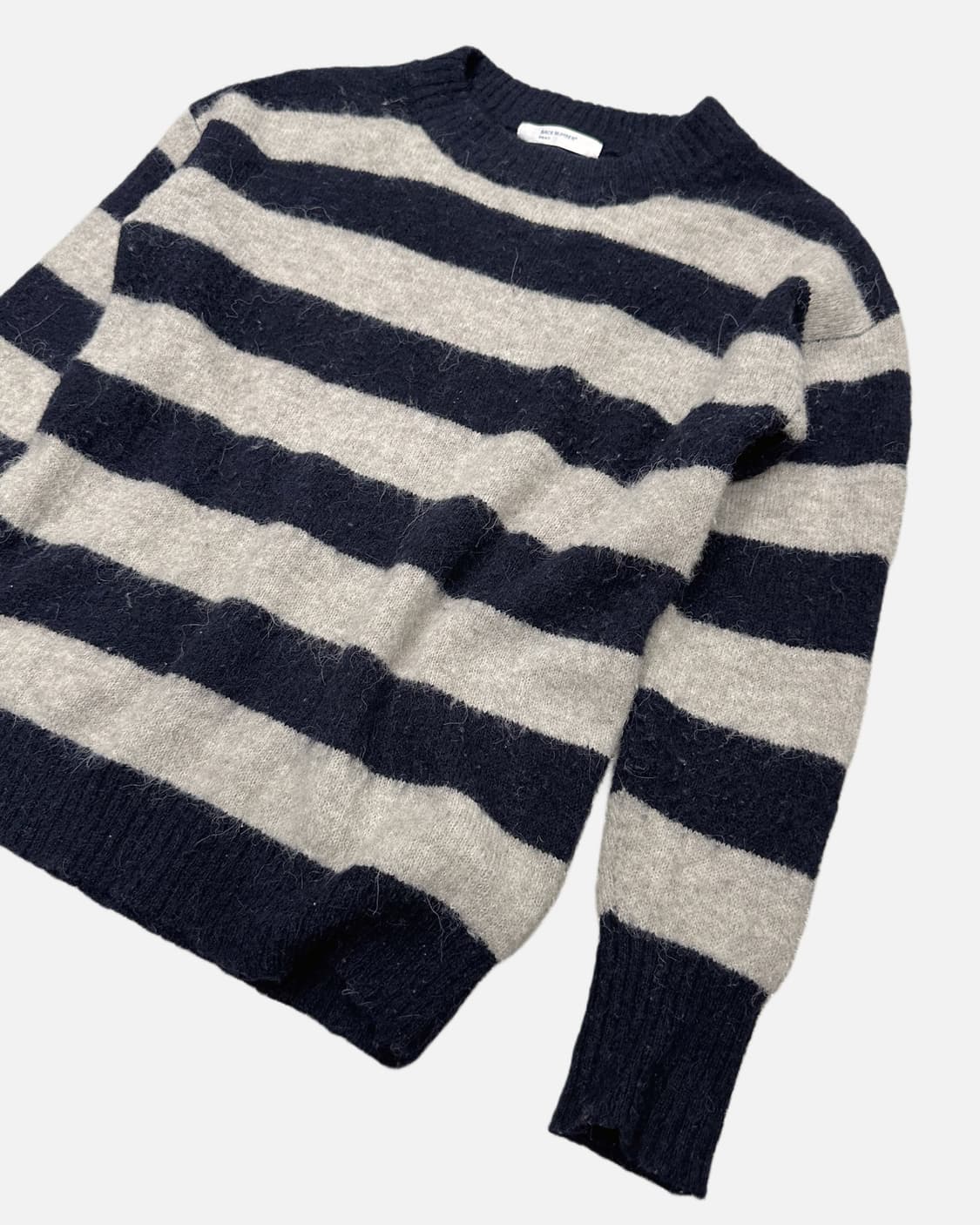 BACK NUMBER hairy alpaca stripe knit 상품이미지2