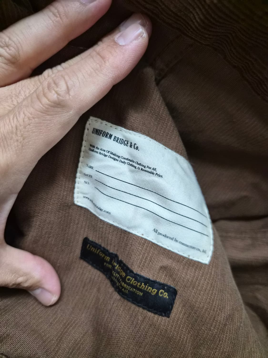 L) 유니폼브릿지 코듀로이 트러커 자켓 팝니다 상품이미지5