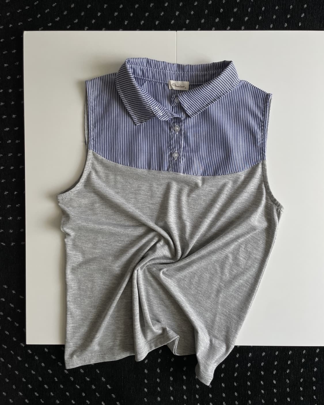stripe patterned sleeveless 상품이미지1