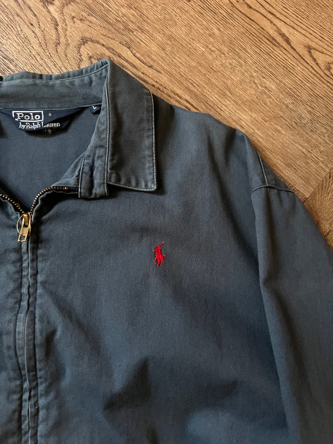 [L]90's 폴로 랄프로렌 워시드 패트롤 블루 베이포트 자켓 상품이미지3